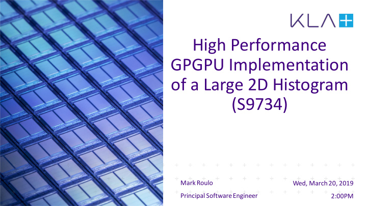 high performance gpgpu implementation of a large 2d