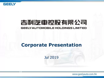 Corporate Presentation  Jul 2019  Sales Performance 1 st Half 2019  Overall:  651,680 units -15% Y