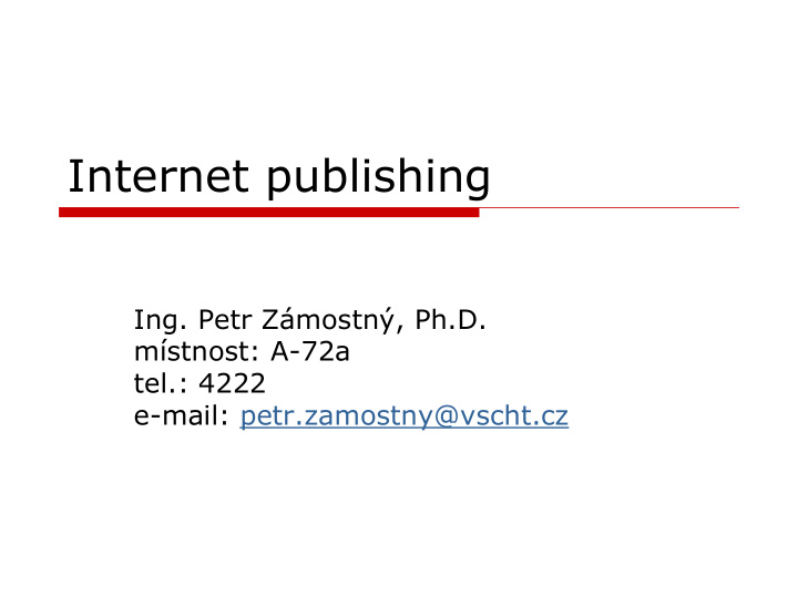 internet publishing