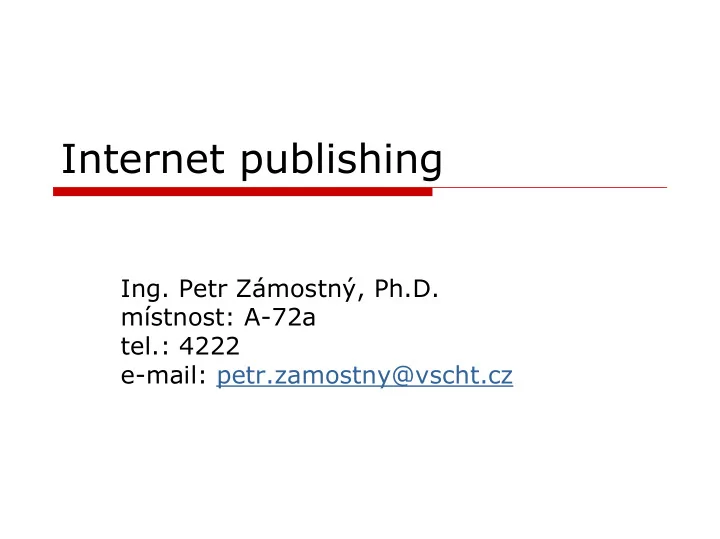 internet publishing