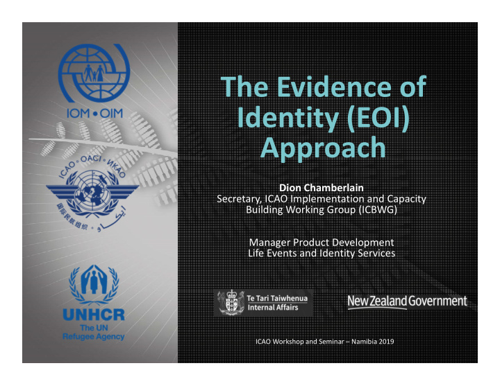 the evidence of identity eoi approach