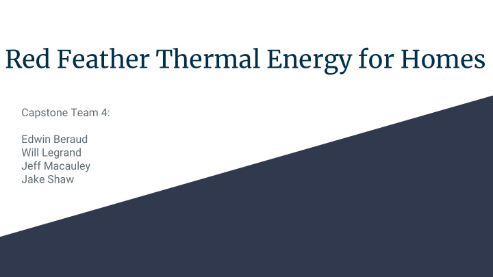 red feather thermal energy for homes