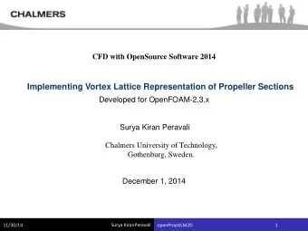 Implementing Vortex Lattice Representation of Propeller Sections  Developed for OpenFOAM-2.3.x