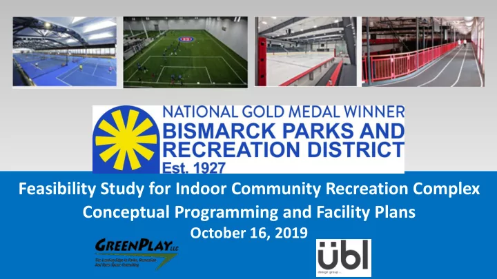 feasibility study for indoor community recreation complex