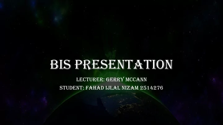 bis presentation