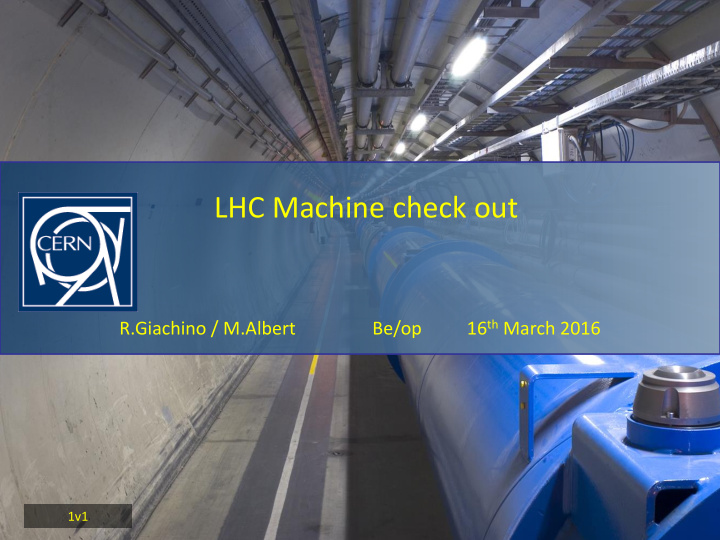 lhc machine check out