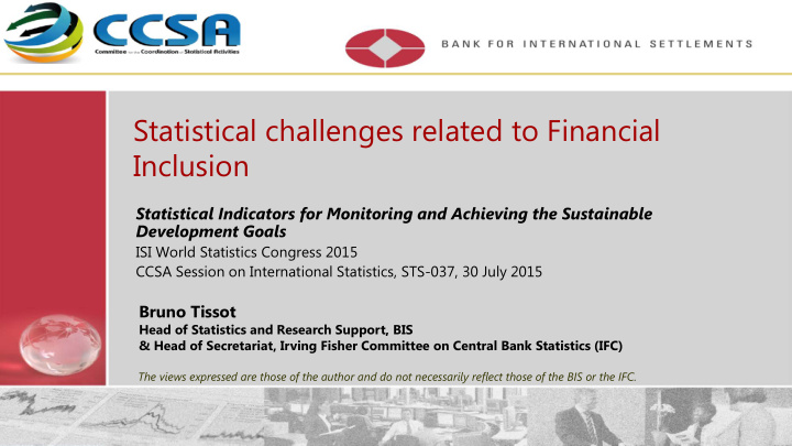 statistical challenges related to financial inclusion