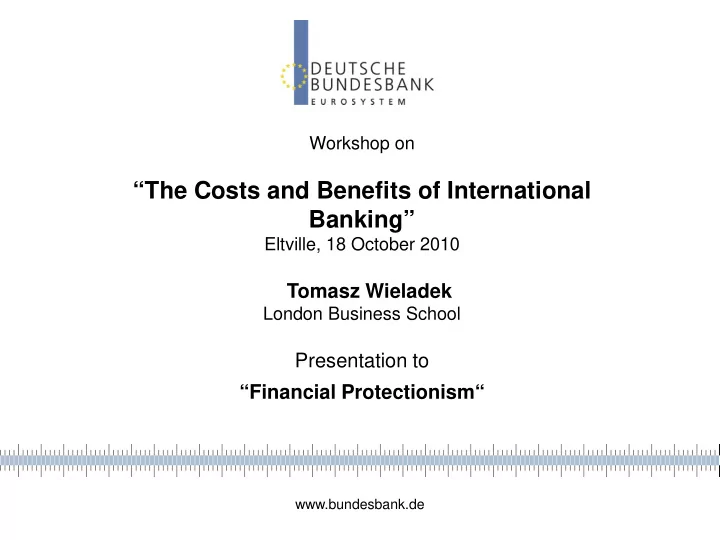the costs and benefits of international banking