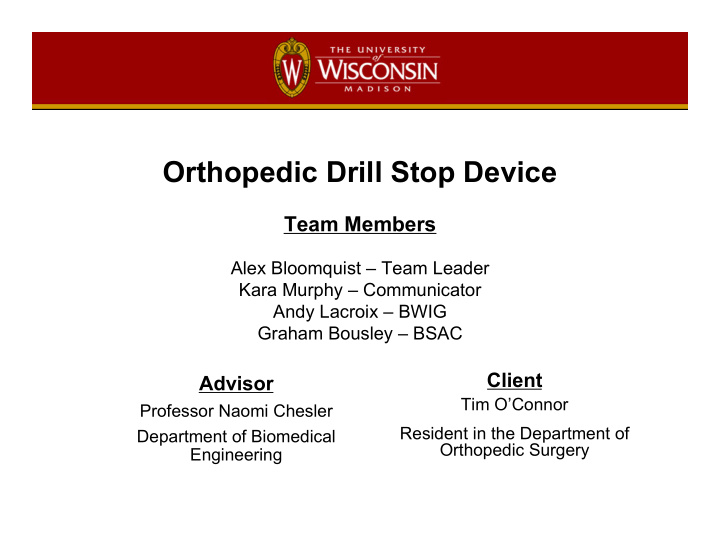 orthopedic drill stop device