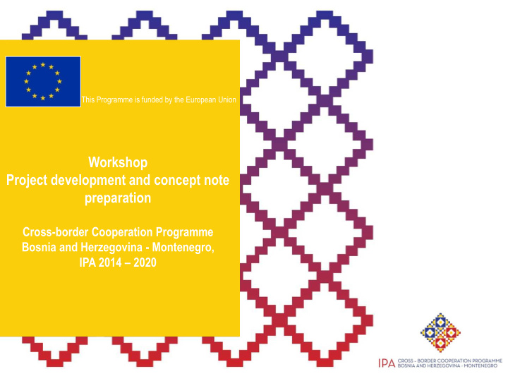 workshop project development and concept note preparation