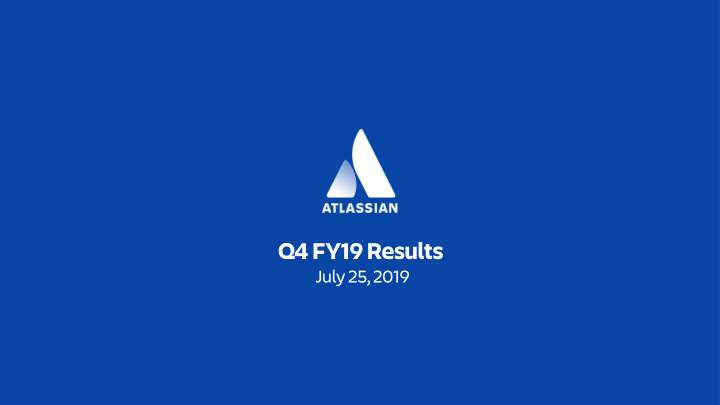 q4 fy19 results