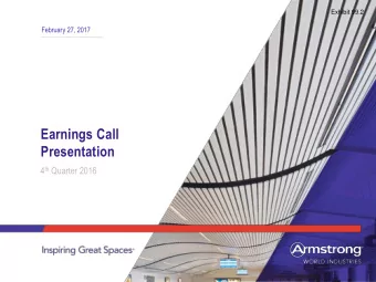 Earnings Call  Presentation 4 th Quarter 2016  Safe Harbor Statement  2  Our disclosures in this