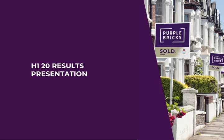 h1 20 results presentation today s agenda