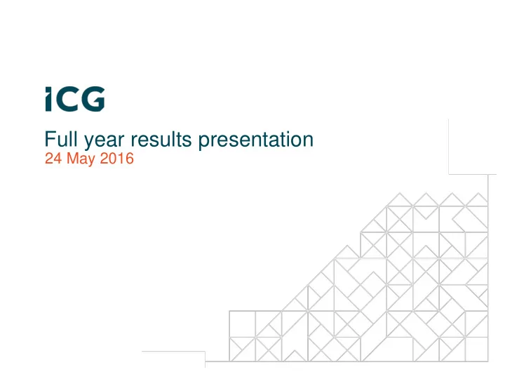 full year results presentation