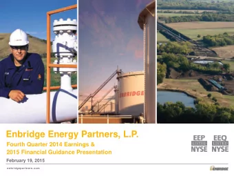 Enbridge Energy Partners, L.P.  Fourth Quarter 2014 Earnings &amp;  2015 Financial Guidance