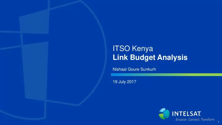 link budget analysis