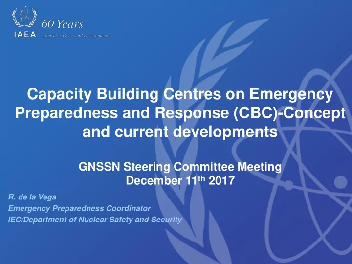 capacity building centres on emergency preparedness and