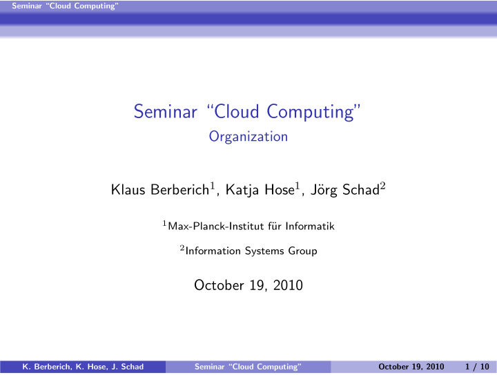 seminar cloud computing