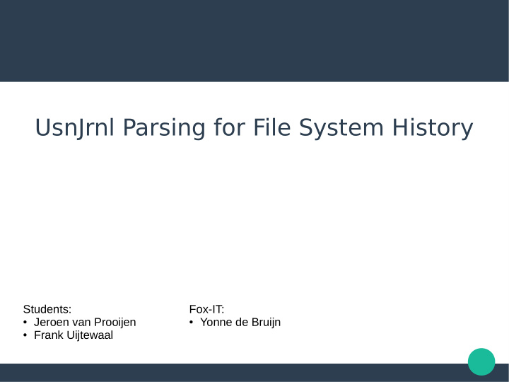 usnjrnl parsing for file system history
