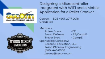 Designing a Microcontroller  Integrated with WiFi and a Mobile  Application for a Pellet Smoker