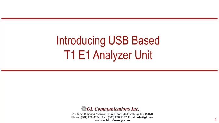 introducing usb based
