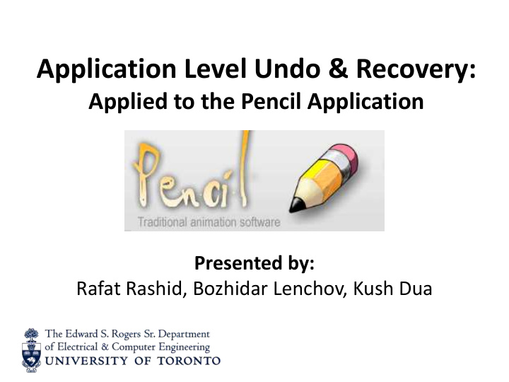 application level undo recovery