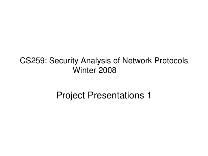 project presentations 1 bittorrent