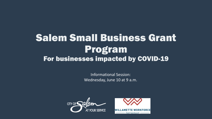 salem small business grant program