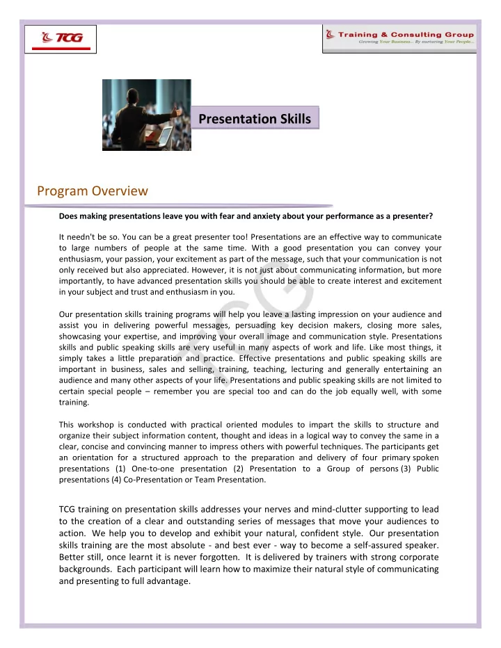 presentation skills
