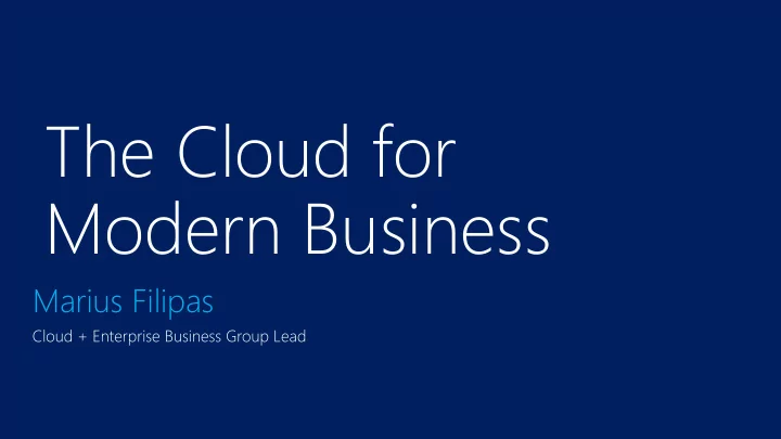 the cloud for
