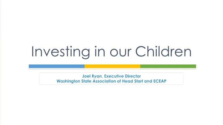 investing in our children washington s challenge at risk