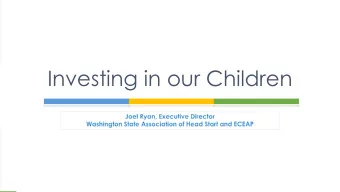 Investing in our Children  Washingtons Challenge  At-risk children are not graduating  2014