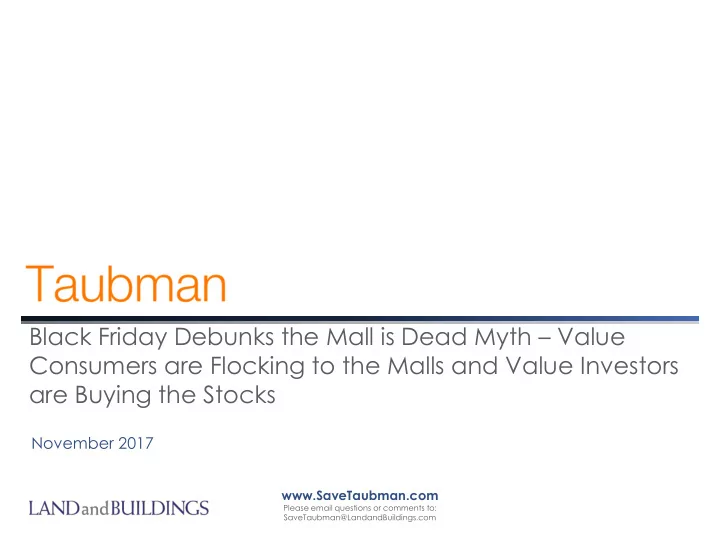 black friday debunks the mall is dead myth value