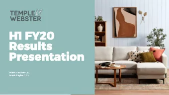 Results  Results  Present  Presentatio  ation Mark Coulter CEO Mark Tayler CFO  Page 1  Page 1