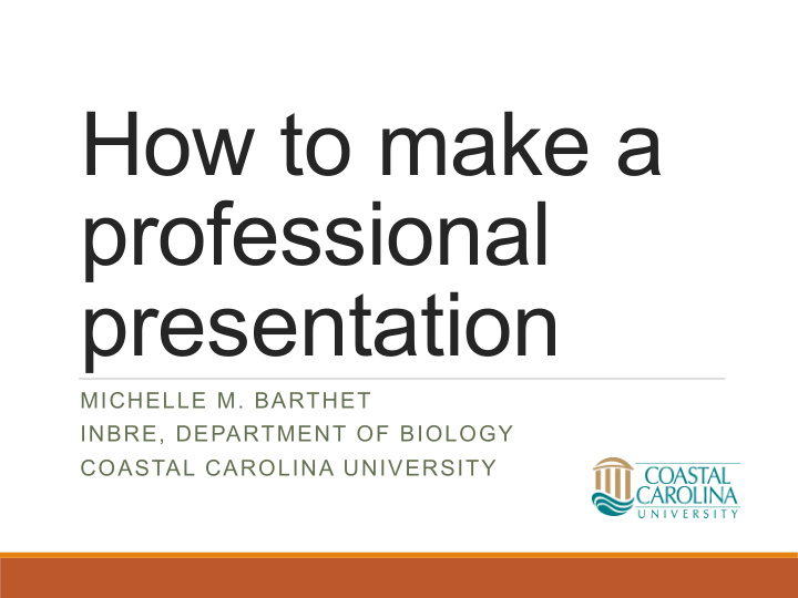 how to make a professional presentation