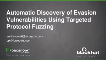 Automatic Discovery of Evasion  Vulnerabilities Using Targeted  Protocol Fuzzing