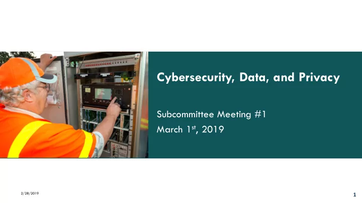 cybersecurity data and privacy