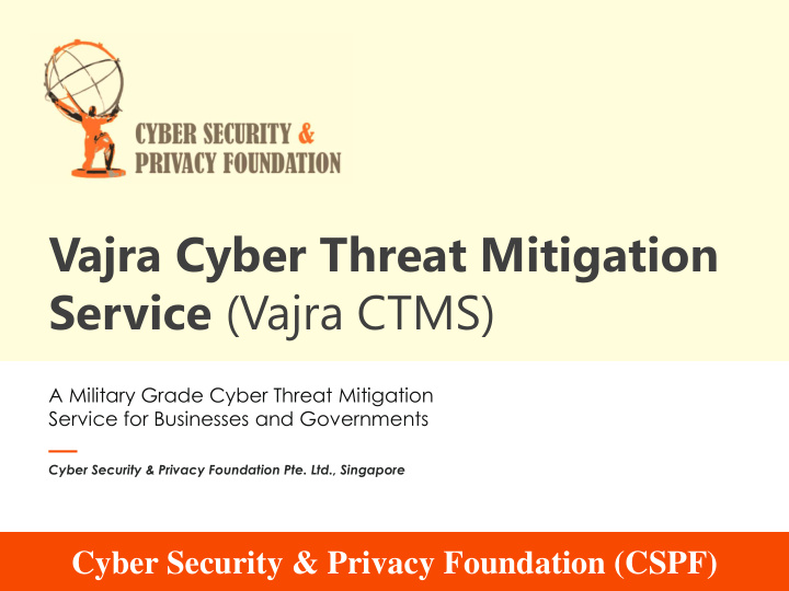 vajra cyber threat mitigation service vajra ctms