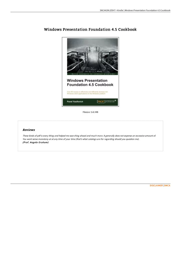 windows presentation foundation 4 5 cookbook windows