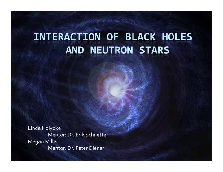 linda holyoke mentor dr erik schnetter megan miller