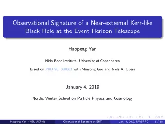 Observational Signature of a Near-extremal Kerr-like  Black Hole at the Event Horizon Telescope