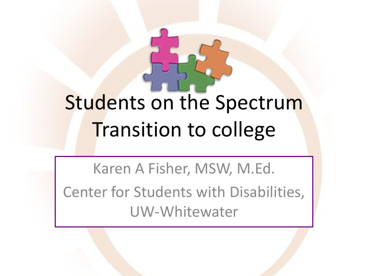students on the spectrum transition to college