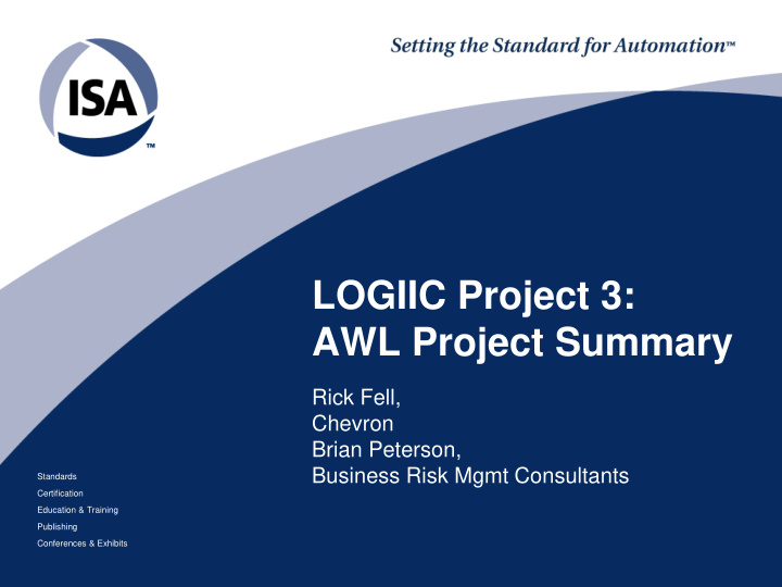 logiic project 3 awl project summary