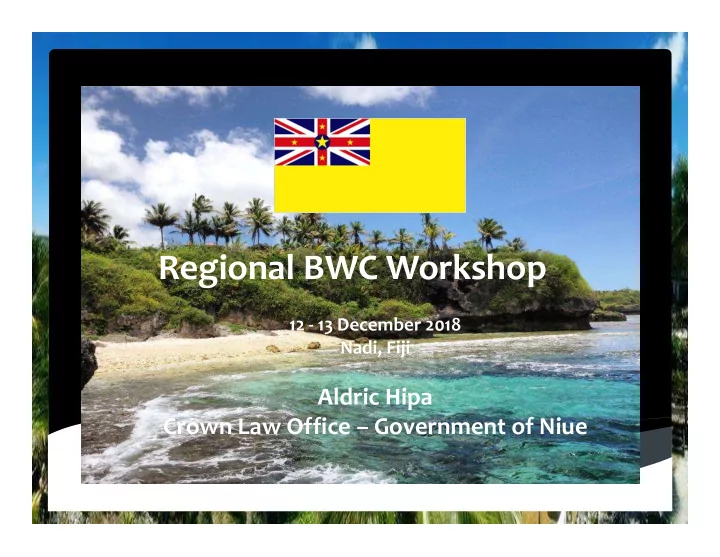 regional bwc workshop