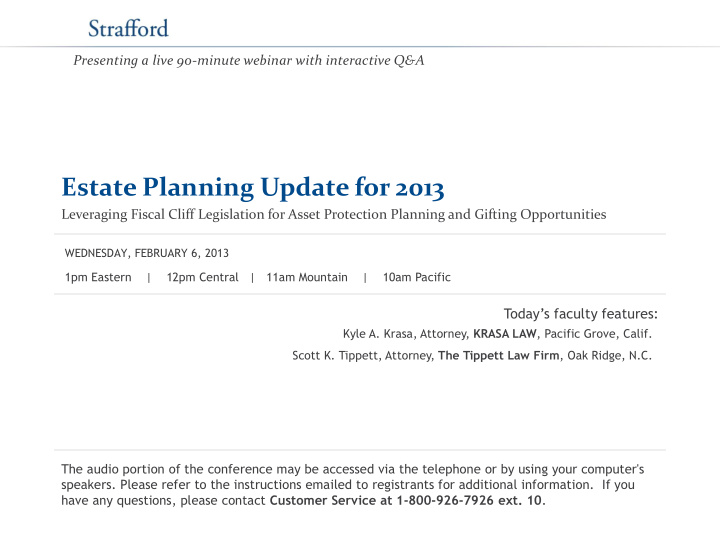 estate planning update for 2013 leveraging fiscal cliff
