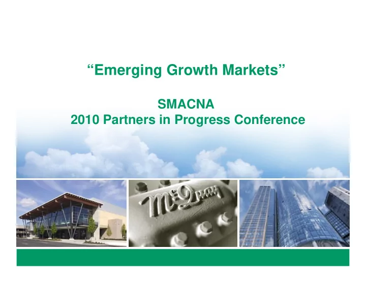 emerging growth markets