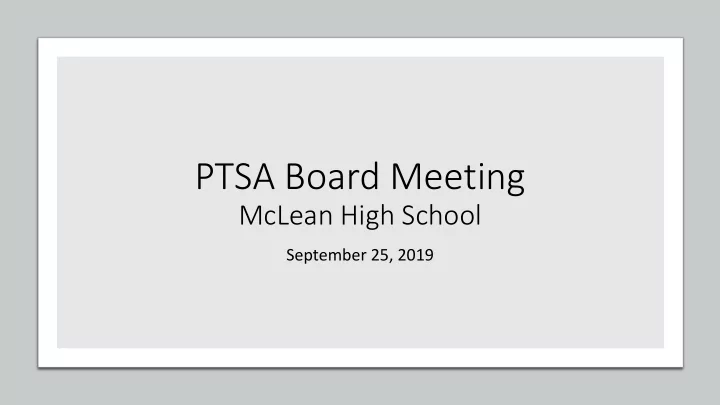 ptsa board meeting