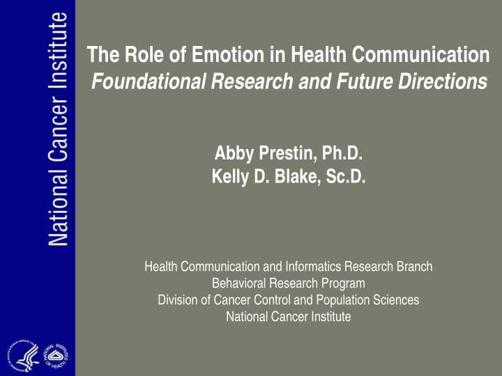 overview emotion health communication research in cancer