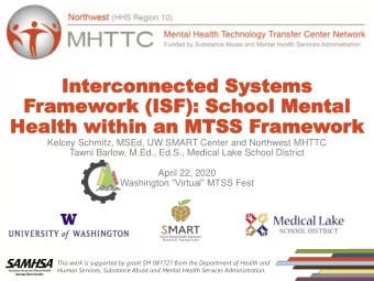 Inter  Interconn  connecte  ected S  d Syst  ystems  ems  Framew  amewor  ork  k (IS  (ISF):  F):