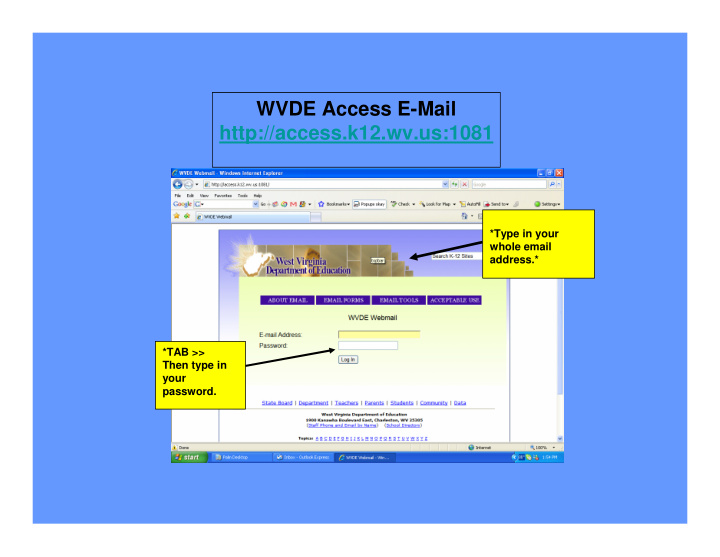 wvde access e mail http access k12 wv us 1081